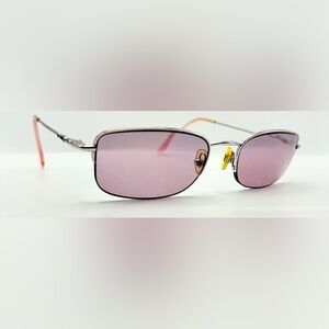 Essentials EN4686 Pink Silver Oval Half-Rim Metal Sunglasses Frames Only